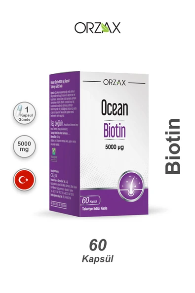 Ocean Biotin Takviye Edici Gıda 60 Kapsül ürün görseli 1