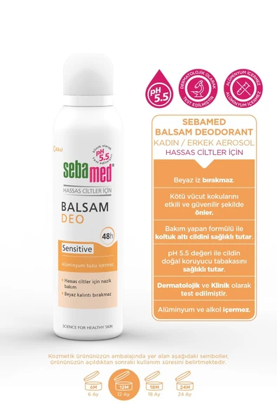 Sebamed Balsam Deo Sensitive Aerosol 150ml - Resim 2