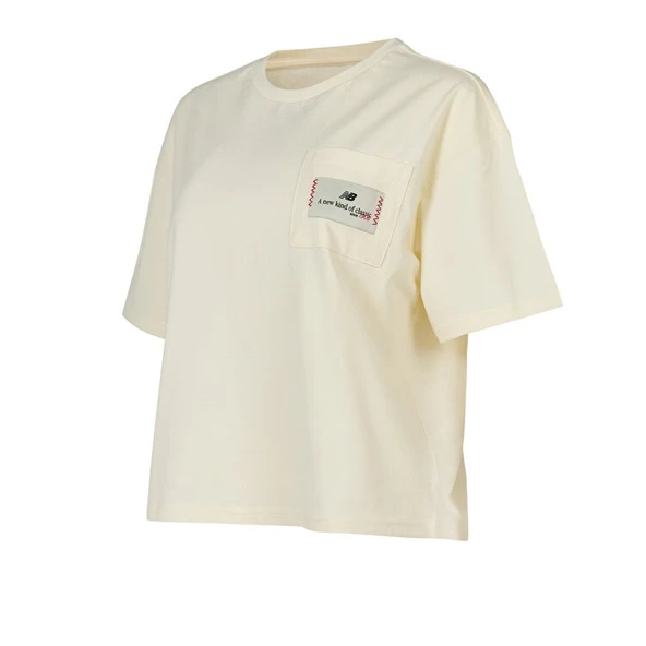 New Balance   NB Lifestyle Women Tshirt Kadın Bej  - WNT1605 ürün görseli 1