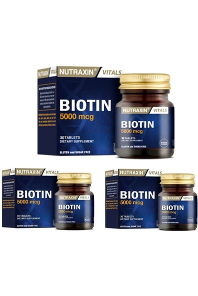 Biotin 5000 Mcg 30 Tablet X 3 Adet ürün görseli 1