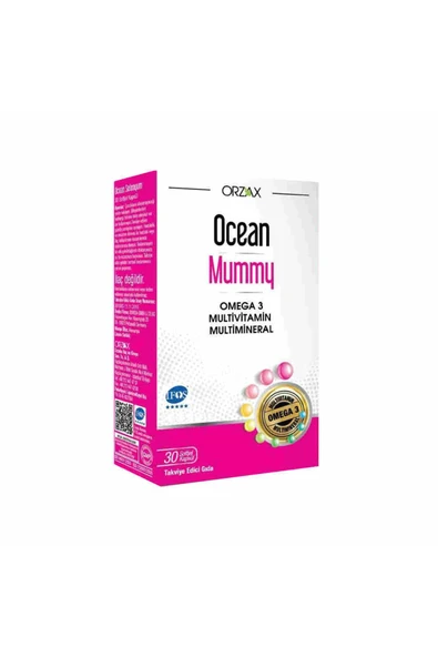 Ocean Mummy Balık Yağı, Multivitamin, Mineral İçeren Takviye Edici Gıda 30 Kapsül ürün görseli 1