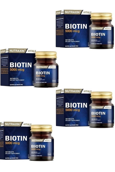 Vitals Biotin 5000 Mcg 30 Tablet X4 Adet ürün görseli 1