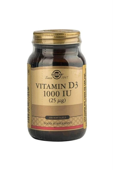 Solgar Vitamin D3 1000ıu 100 Kapsül ürün görseli 1