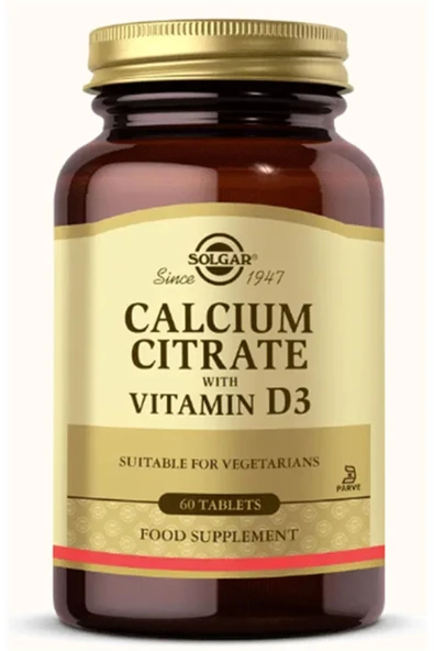Solgar Calcıum Cıtrate 250mg 60 Tabs ürün görseli 1