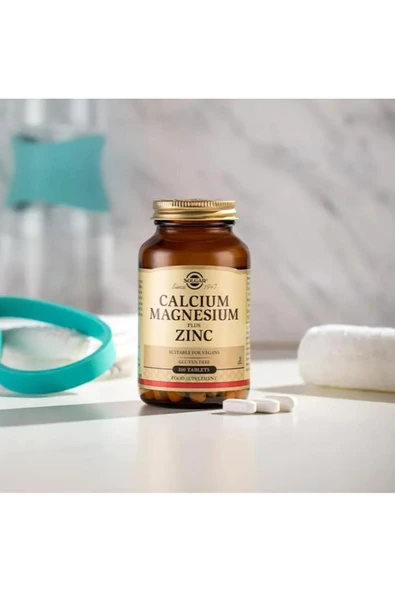 Solgar Calcium Magnesium Plus Zinc 100 Tablet - Resim 2