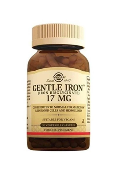 Solgar Gentle Iron 17 Mg 90 Kapsül ürün görseli 1