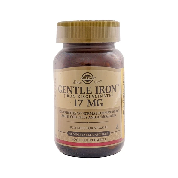 Solgar Gentle Iron 17 Mg 90 Kapsül ürün görseli 1