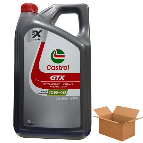 Castrol GTX Ultraclean 10W-40 Sentetik Motor Yağı 4 X 5 Litre (KOLİ) - Benzin Dizel ürün görseli 1