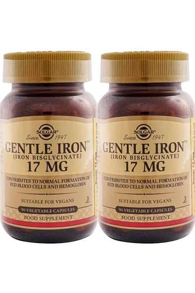 Solgar Gentle Iron 17 Mg 90 Kapsül 2 Adet ürün görseli 1