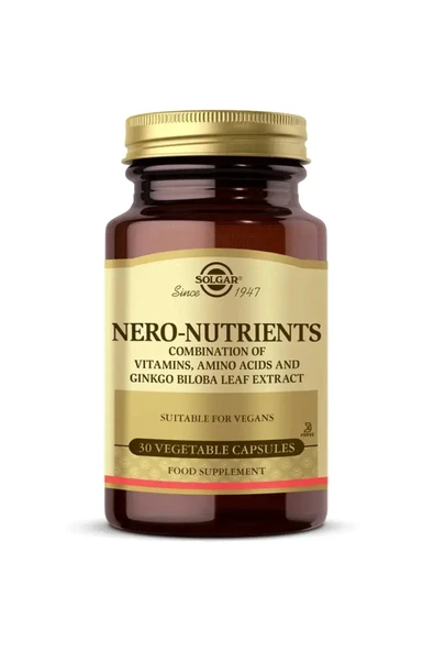 Solgar Nero Nutrients (Vitamin, Amino Asit ve Ginkgo Biloba Yaprak Ekstresi Karışımı) 30 Kapsül ürün görseli 1