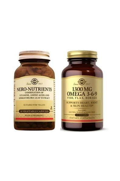 Solgar Nero Nutrients 30 Tablet+ Efa 1300 Mg Omega 3-6-9 60 Softgel ürün görseli 1
