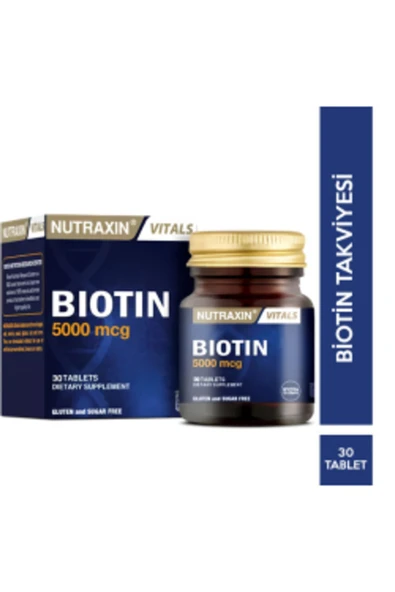 Biotin 5000 mcg 30 Tablet Biotin Takviyesi ( 1 ADET ) ürün görseli 1