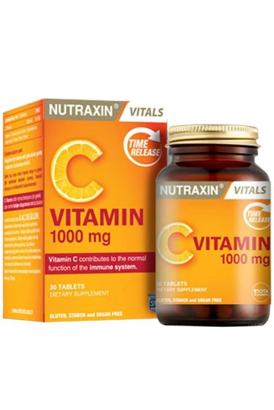 Nutraxin Vitamin C 1000 mg 30 Tablet C Vitamini Takviyesi ürün görseli 1