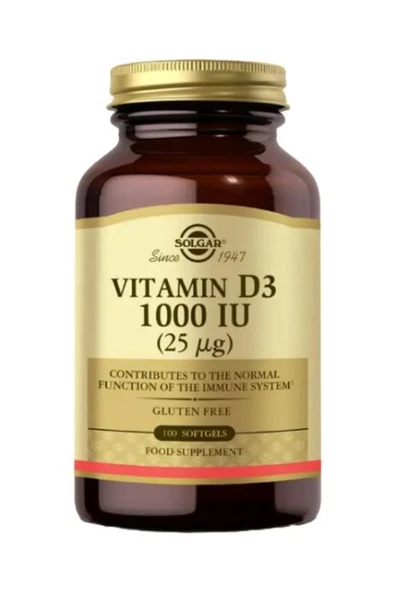 Solgar Vitamin D3 1000 Iu 100 Tablet ürün görseli 1