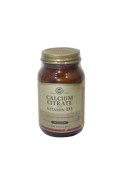 Solgar Calcıum Cıtrate + Vıt. D3 60 Tab - Resim 2