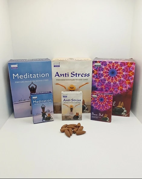 Darshan Geri Akış (Backflow) Konik Tütsü 30 Adet | Meditasyon, Anti-Stres & Saca Sal Rahatlatıcı Koku ürün görseli 1