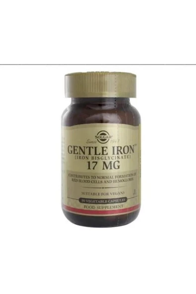 Solgar Gentle Iron 17mg 90 Kapsül ürün görseli 1