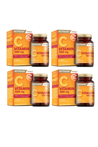 Nutraxin Vitamin C 1000 mg 30 Tablet x 4 Adet ürün görseli 1
