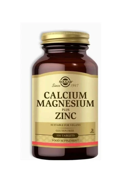 Solgar Calcium Magnesium Plus Zinc 100 Tablet (1adet) ürün görseli 1