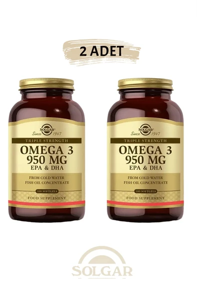 Solgar Omega-3 950 Mg 100 Kapsül 2 Adet ürün görseli 1