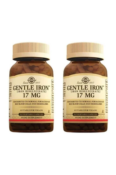 Solgar Gentle Iron 17 Mg 90 Kapsül 2 Adet ürün görseli 1