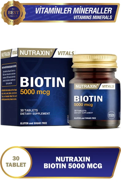 Biotin 5000 Mcg 30 Tablet 2'li ürün görseli 1
