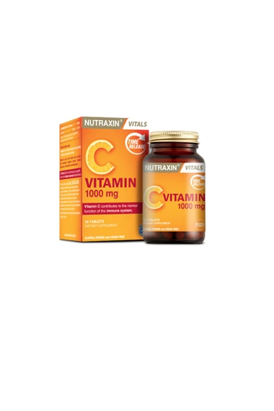 Nutraxin Vitals Vitamin C 1000 Mg 30 Tablet ürün görseli 1