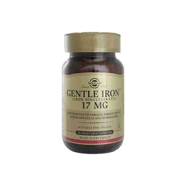 Solgar Gentle Iron 17 Mg 90 Kapsül ürün görseli 1