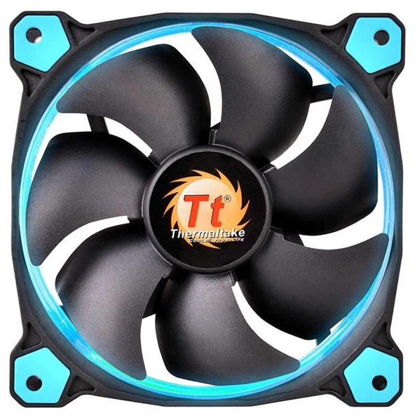 Thermaltake Riing 120mm Mavi Halka Ledli Titreşimsiz Kasa ve Radyatör Fanı CL-F038-PL12BU-A ürün görseli 1