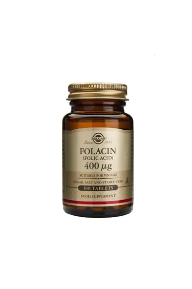 Solgar Folic Acid 400 Mcg 100 Tablet ürün görseli 1