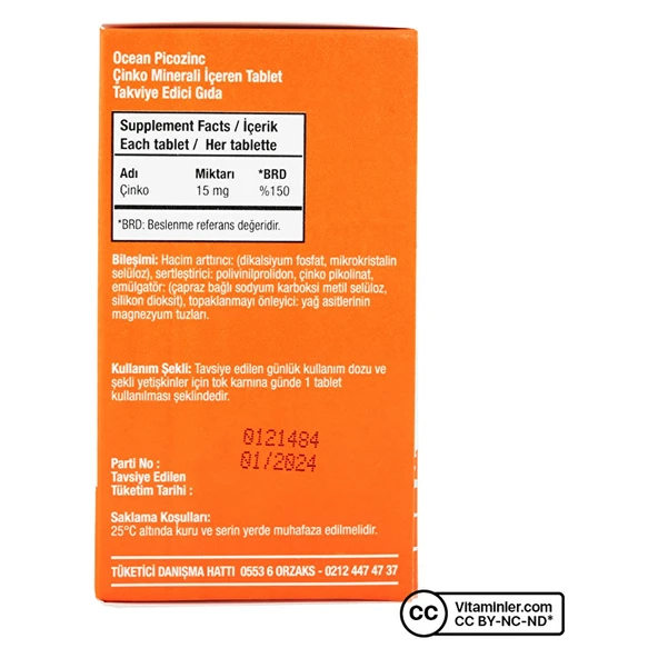 Ocean Picozinc Çinko Pikolinat 30 Tablet - Resim 3