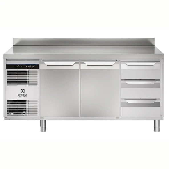 Electrolux Professional EH3H3AAC Endüstriyel S.tezgah,440l,2kapı+3x1/3çekmece,sırt-hd ,710038 ürün görseli 1