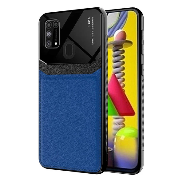Galaxy M31 Kılıf Deri Görünümlü Tasarım Sert Arka Kapak ürün görseli 1
