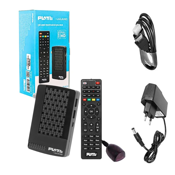 PLATO LEGEND ÇİFT USB'Lİ TKGS'Lİ MINI HD UYDU ALICISI (TRT BANDROLLÜ) ürün görseli 1