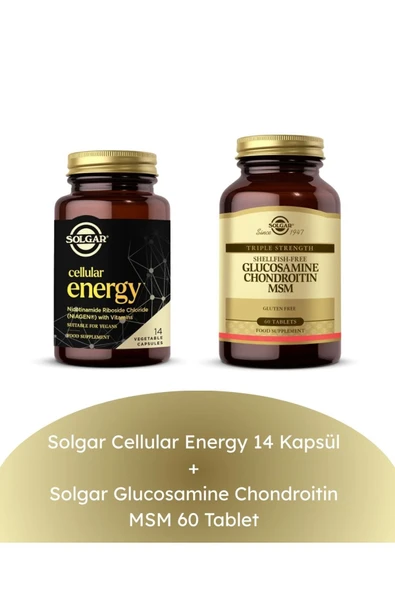 Solgar Cellular Energy 14 Kapsül + Glucosamine Chondroitin MSM 60 Tablet ürün görseli 1
