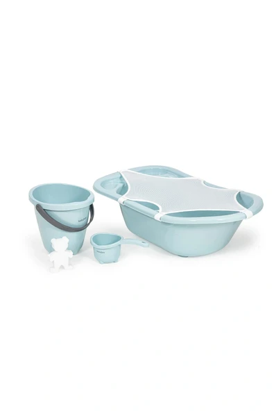 Babyjem 5 Parça Bebek Banyo Küvet Seti Soft Mavi ürün görseli 1