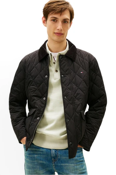 Tommy Hilfiger   DIAMOND QUILTED JACKET Erkek Siyah Mont - MW0MW41768 ürün görseli 1