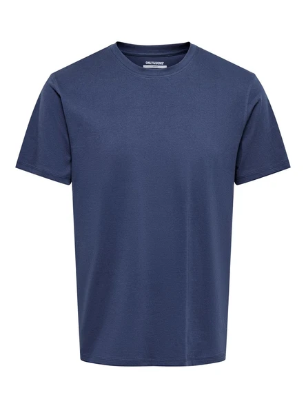 Only & Sons   ONSMAX LIFE SS STITCH TEE NOOS Erkek Mavi T-Shirt - 22025208 ürün görseli 1