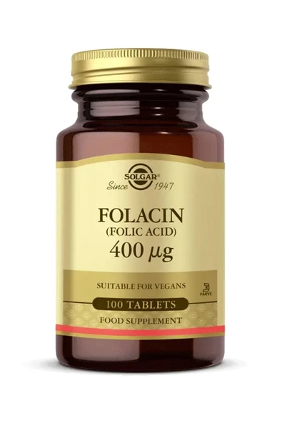 Solgar Folic Acid (folacin) 400 Mcg 100 Tablet ürün görseli 1