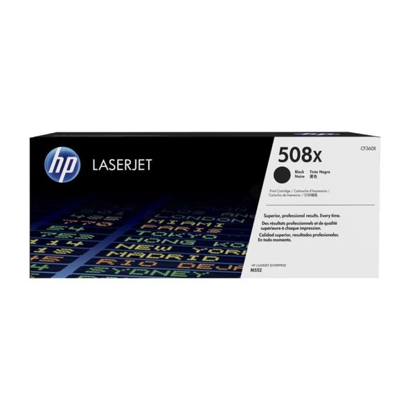 Hp Cf360Xc (508X) Sıyah Taahhutlu Yuksek Kapasıtelı Toner 12.000 Sayfa ürün görseli 1