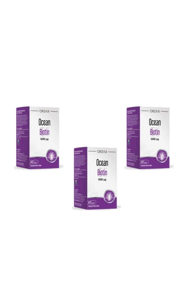 Ocean Biotin 5000 Mcg 60 Kapsül 3'lü ürün görseli 1