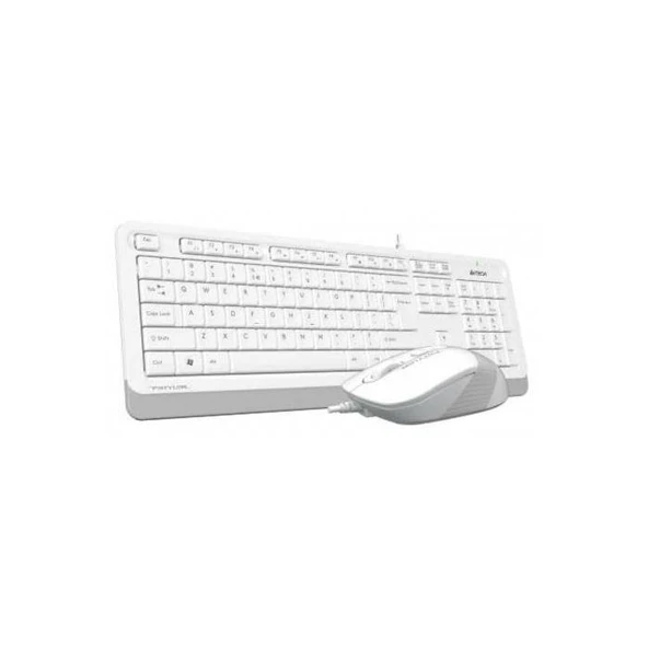 A4 Tech F1010 Q Usb Beyaz Fn-Mm Klv+Opt. Mou.1600D ürün görseli 1