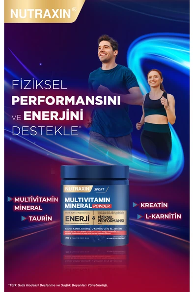 Nutraxin Multivitamin Mineral Powder 300 gr - Resim 2