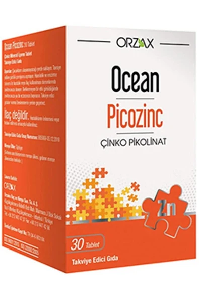 Ocean Picozinc Çinko 30 Tablet ürün görseli 1