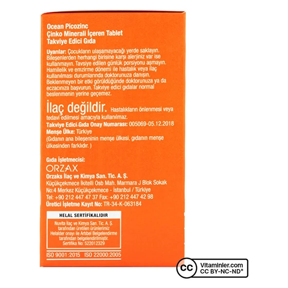Ocean Picozinc Çinko Pikolinat 30 Tablet - Resim 4