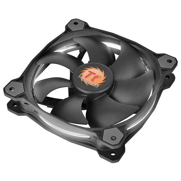 Thermaltake Riing CL-F038-PL12WT-A 120mm Beyaz Halka Ledli Titreşimsiz Kasa ve Radyatör Fanı ürün görseli 1