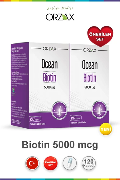 Ocean Biotin 60 Kapsül (2 adet) ürün görseli 1