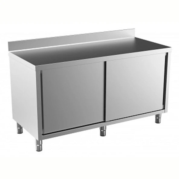 Electrolux Professional Dolaplı Çalışma Tezgahı, 1 Ara Raflı, 2 Kayar Kapılı, Sırtlı - 1600 Mm MTN1610PN ürün görseli 1