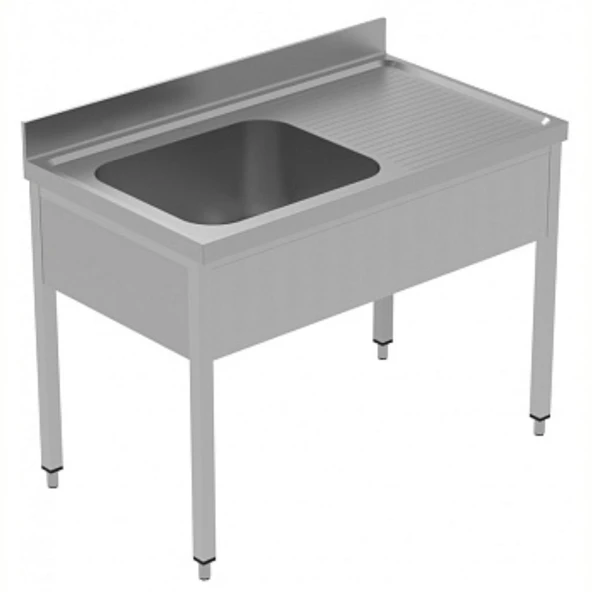 Electrolux Professional Tek Evyeli Tezgah, Evyesi 600x500 Mm, Damlalığı Sağda - 1200 Mm, Plus GLG1216DXE ürün görseli 1