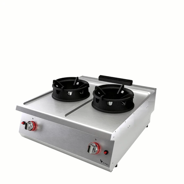 Vital  GKW9020 VITAL 900 SERİES GKW9020 2 BRÜLÖRLÜ GAZLI WOK OCAK ürün görseli 1